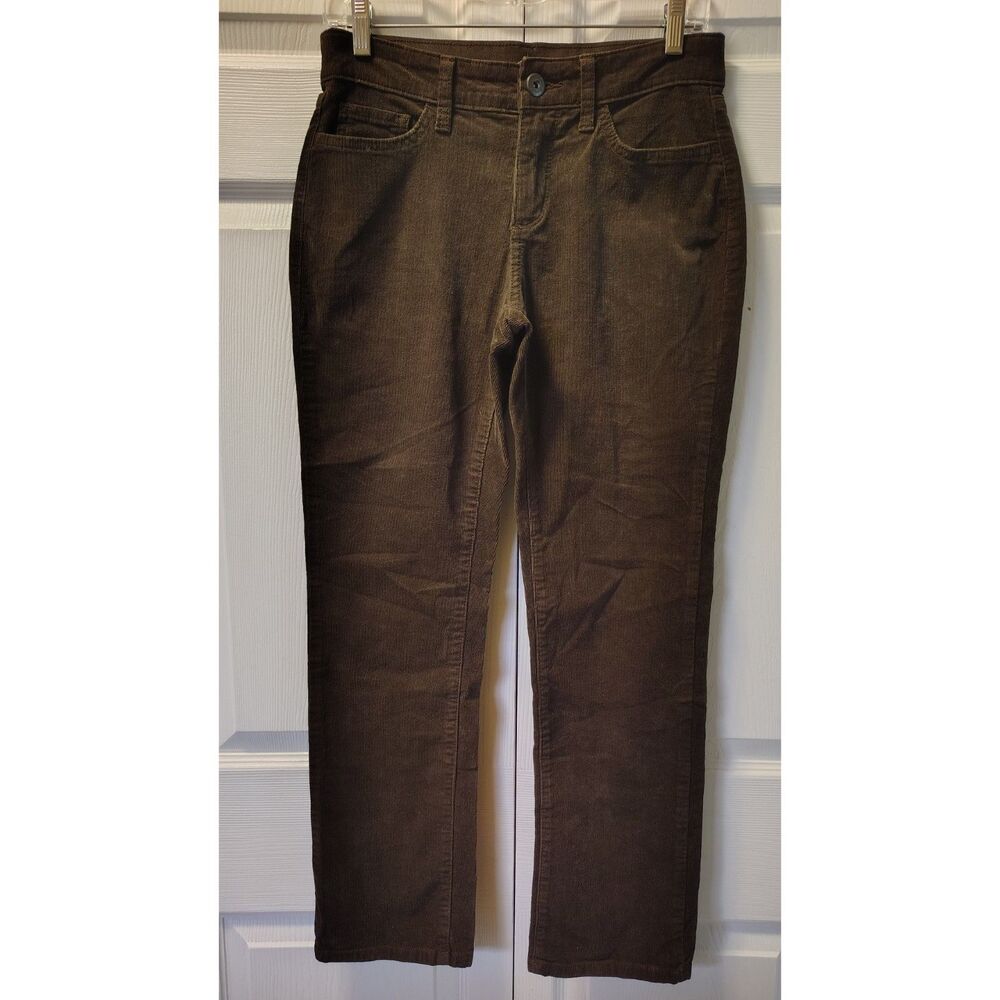 St. John's Bay Brown Corduroy Pants Women's Size 4P Petite Straight Leg